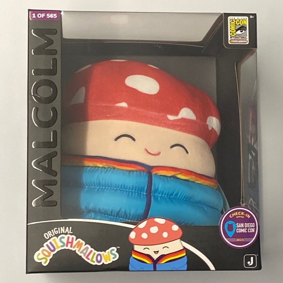 Squishmallow SDCC Malcolm the Mushroom 8” NWT 1 of 565 San Diego Comic Con 2023 - Picture 1 of 6
